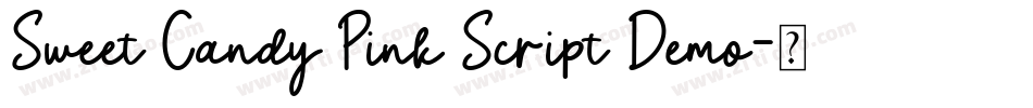 Sweet Candy Pink Script Demo字体转换